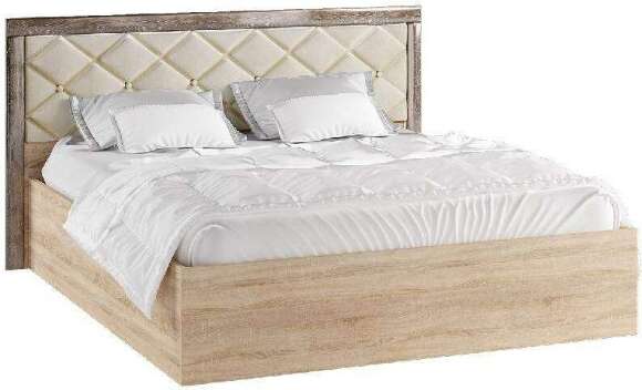 Кровать без основания Мадлен 160х200, дуб шале мореный