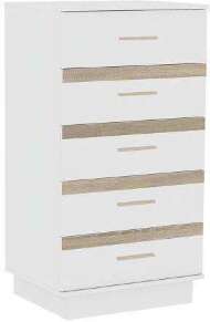 Комод высокий 3 Анона, белый