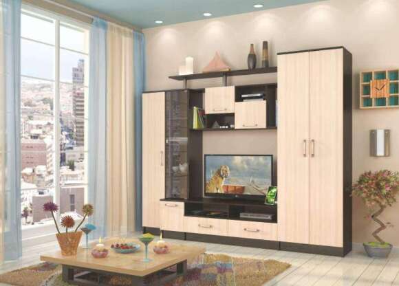 Стенка для гостиной Оскар-5 ТЭКС (Венге)