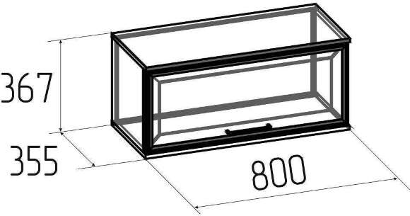 Шкаф навесной Аурелио 4 (Глазов) Белый