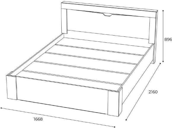 Кровать с настилом ЛДСП 160х200 Леонардо