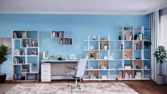 Стеллаж СТ-5 дуб сонома/белый