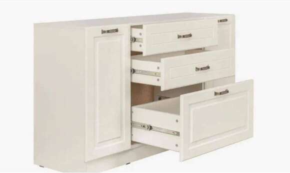 Ливерпуль Комод Белый, ясень ваниль НМ-1012-100 ПВХ Ливерпуль Комод Белый, ясень ваниль НМ-1012-100 ПВХ