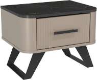 Фиделия тумба прикроватная 76.07 серый камень / мрамор черный Фиделия тумба прикроватная 76.07 серый камень / мрамор черный