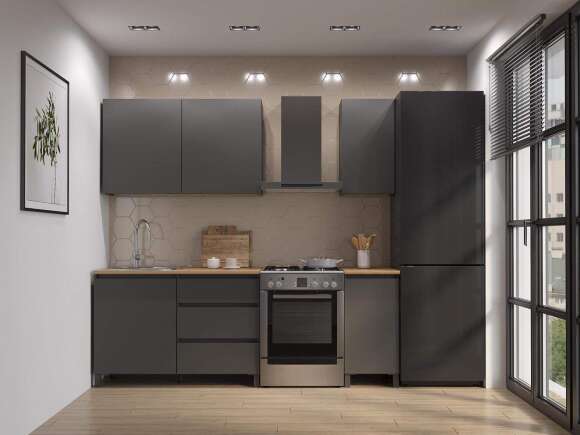 Кухня София 1600 диамант серый