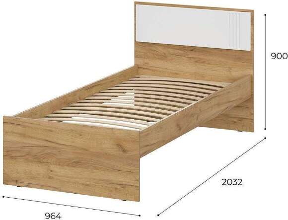 Кровать 90х200 с ламелями Милан Кровать 90х200 с ламелями Милан