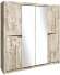 Шкаф 4-х створчатый Ривьера дуб юкон / бетон темный