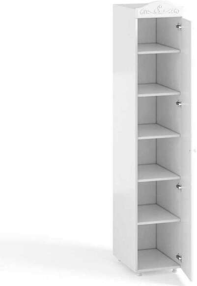 Шкаф-пенал 1дв. (гл.410) Италия ИТ-28 белое дерево Шкаф-пенал 1дв. (гл.410) Италия ИТ-28 белое дерево