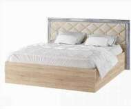 Кровать без основания Мадлен 160х200, дуб шале серебро