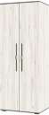 Бастион Шкаф двухдверный Дуб Крафт белый / Серый шифер