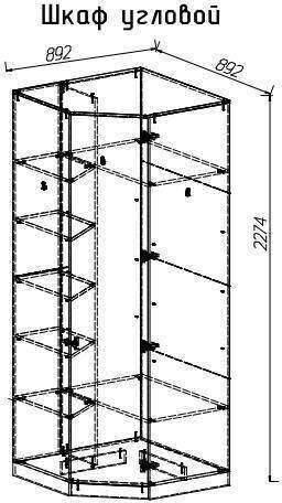 Шкаф угловой Тоскана (MLK)