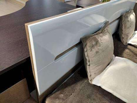 Кровать с настилом ЛДСП Наоми КР-11 160х200, белый глянец Кровать с настилом ЛДСП Наоми КР-11 160х200, белый глянец