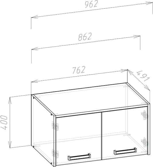 Полка антресоль Лена (2А 0,76), Дуб сонома, белый