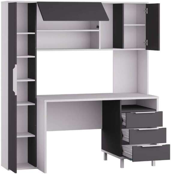 Стол рабочий Комфорт 12.95 N, Белый, Серый Стол рабочий Комфорт 12.95 N, Белый, Серый