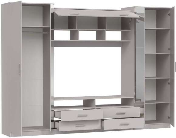 91.01 Вена шкаф многоцелевой Белый / Кашемир 91.01 Вена шкаф многоцелевой Белый / Кашемир