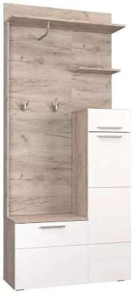 Лайн Шкаф 10.16 Дуб серый/Белый глянец Лайн Шкаф 10.16 Дуб серый/Белый глянец