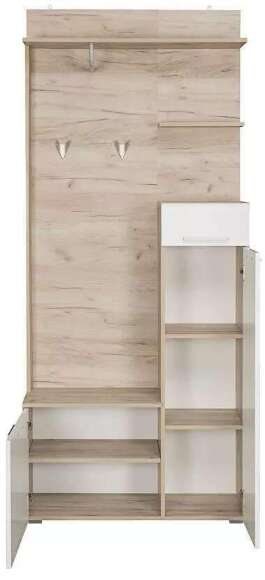 Лайн Шкаф 10.16 Дуб серый/Белый глянец Лайн Шкаф 10.16 Дуб серый/Белый глянец