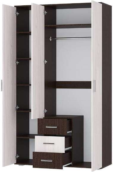 Гостиная Белла, венге/ясень белый. Комплект 2