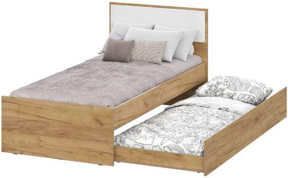 Кровать 90х200 с основанием и выкатной кроватью Милан Кровать 90х200 с основанием и выкатной кроватью Милан