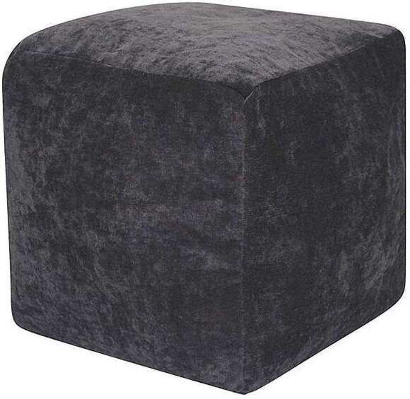 Пуфик Куб микровельвет темно-серый