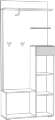 Шкаф многоцелевого назначения Лайн 10.16 Н, Дуб серый, Белый Шкаф многоцелевого назначения Лайн 10.16 Н, Дуб серый, Белый