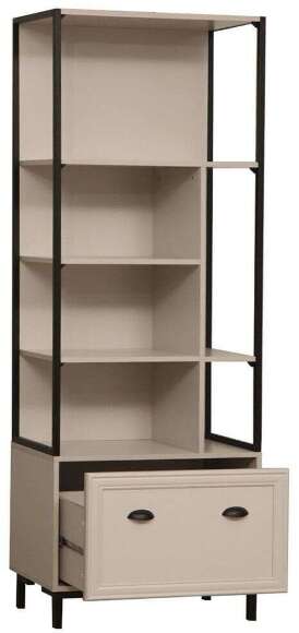 71.01 стеллаж Антея Кашемир/металл черный 71.01 стеллаж Антея Кашемир/металл черный