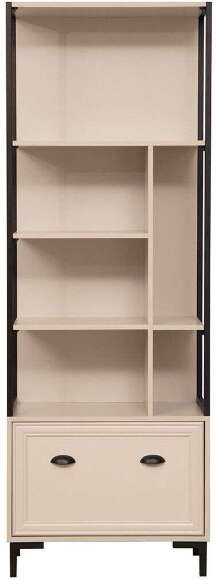 71.01 стеллаж Антея Кашемир/металл черный 71.01 стеллаж Антея Кашемир/металл черный