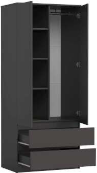 82.03 шкаф для одежды Берген Диамант серый