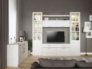 Гостиная Ливерпуль 1 Белый/Ясень ваниль