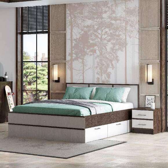 Кровать 140х200 Карелия (Арника) с ящиками Кровать 140х200 Карелия (Арника) с ящиками