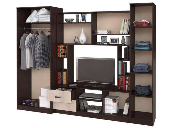 Стенка для гостиной Флора БТС (Венге)