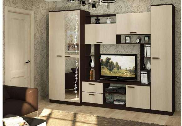 Стенка для гостиной Флора БТС (Венге)