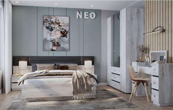 Столик туалетный с зеркалом Neo 43 (Глазов) Дуб Шавиниган