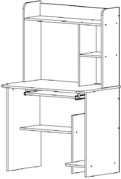 Интел-1 стол компьютерный Ясень Шимо темный / светлый Интел-1 стол компьютерный Ясень Шимо темный / светлый
