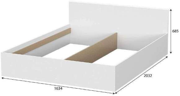 Кровать 160х200 Токио с основанием (Арника) Белый текстурный