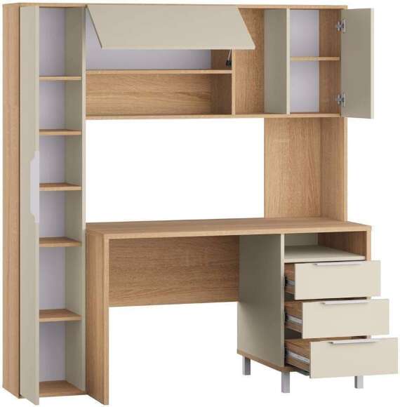 Стол рабочий Комфорт 12.95 N, Дуб сонома, Сатин Стол рабочий Комфорт 12.95 N, Дуб сонома, Сатин