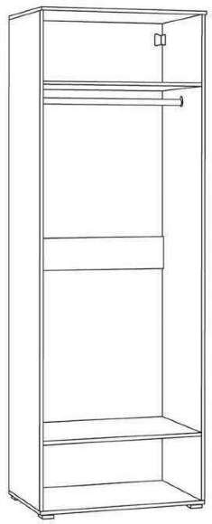 Остин Шкаф 13.224 Серый графит/Дуб Вотан