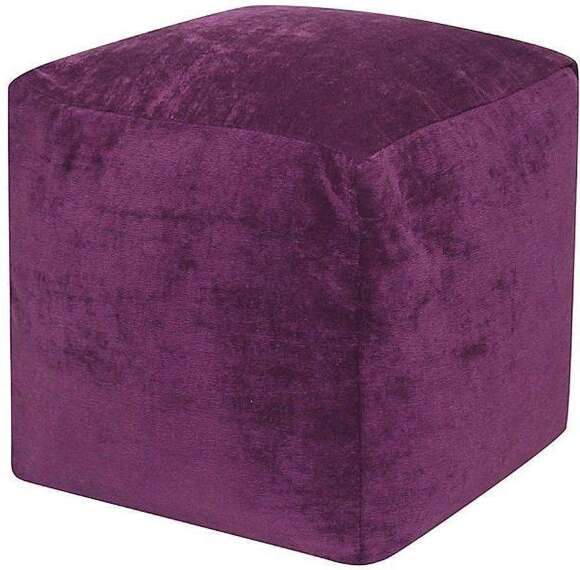 Пуфик Куб микровельвет фиолетовый