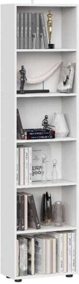 Стеллаж Грейс с полками белый текстурный