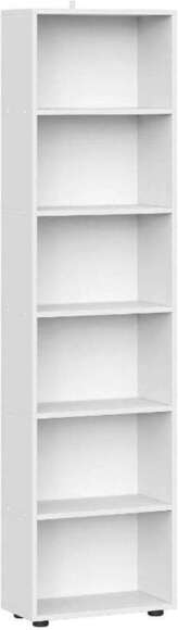 Стеллаж Грейс с полками белый текстурный