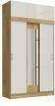Шкаф-купе Роджина белый глянец / дуб крафт