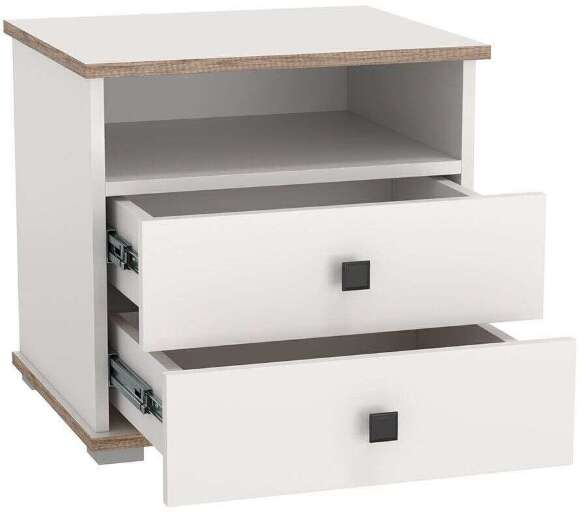 Спальня Либерти опора h=20мм Белый / Дуб Каньон