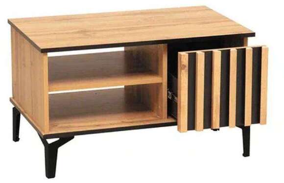 Стол журнальный Либерти 51.08 (опора h150) Дуб вотан/Черный