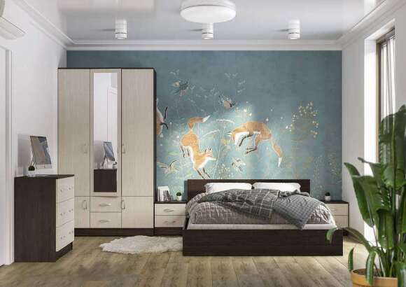 Кровать 160х200 Ронда КР-160 с основанием ДСП Венге Кровать 160х200 Ронда КР-160 с основанием ДСП Венге