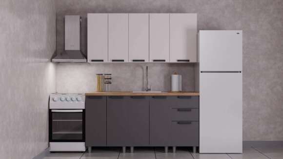 МК Аленушка Н 800 Лаванда Сталь, скоба черный (со столешницей) МК Аленушка Н 800 Лаванда Сталь, скоба черный (со столешницей)