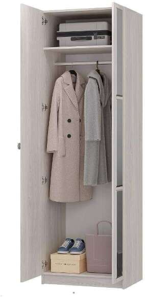 Шкаф двухстворчатый Зарина ШК-01 (БТС) Ясень белый