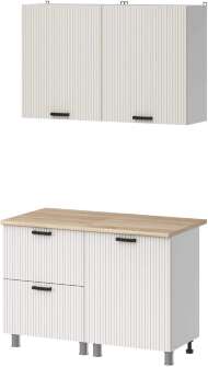 МК Аленушка 1,2м с ящ. Лотос Молочный,скоба антрацит,сонома МК Аленушка 1,2м с ящ. Лотос Молочный,скоба антрацит,сонома