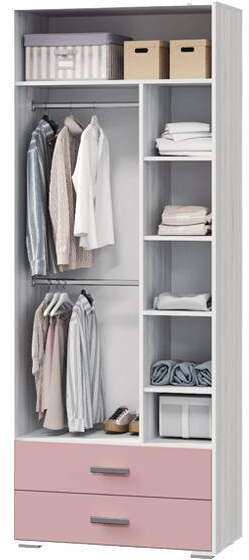 Шкаф для одежды с ящиками 870 Лило (MLK) Шкаф для одежды с ящиками 870 Лило (MLK)