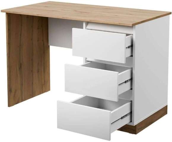 Адель М11 Стол компьютерный правый Белый / Дуб Вотан