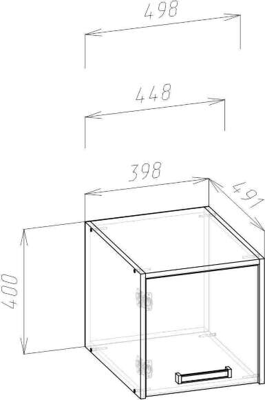 Полка антресоль Лена 0,4 , Сонома, белый